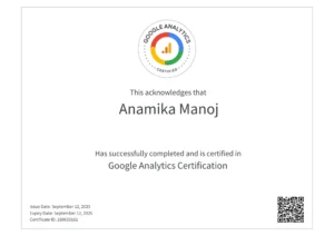 analytical certificate
